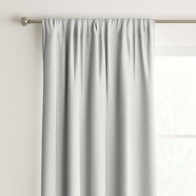 [Like New] Room Essentials 42x84in Heathered White Room Darkening Curtain Panel by Deal US