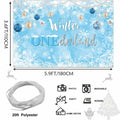 Winter Onederland Birthday Banner Snowflake Blue 70.9x43.3 Inch by Deal US