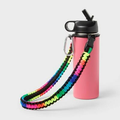 Pride 24oz Hydration Water Bottle with Rainbow Strap by Deal US