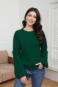 LISILONG Women's Long Sleeve Pullover Sweater Chunky Knit Green L by Deal US