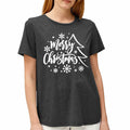 PQZ Christmas Tree Tee Shirt Women Loose Casual Top Grey1 Size M by Deal US