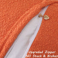 FUTEI Pack of 2 Orange Decorative Throw Pillow Covers 12x20 Inch Soft Cozy by Deal US