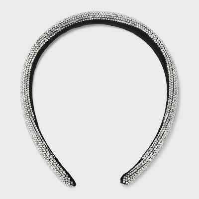 A New Day Rhinestone Headband Silver Gleaming Rhinestone Lined by Deal US