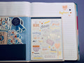 [Like New] WORLD TRAVELER Self Care Sticker Book Folio Hardcover 5x7 Art Stickers by Deal US