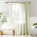 Archaeo Cotton Sheer Curtain 50x63 Moss Green 1 Panel by Deal US