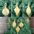 Gold Rugby Christmas Ornaments 6pc Set Round Balls Diamond Pendants by Deal US