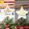 Rustic Wooden Christmas Reindeer Tree Topper Lighted Star 11x11 Inch by Deal US