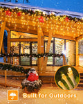 [Like New] JIXXULVU 2 Pack 53FT 486 LED Outdoor Waterproof Timer 8 Modes Warm White by Deal US