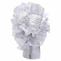 Handmade Christmas Tree Bow Topper Large Silver 27x12 Inches by Deal US
