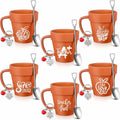 Nuogo Gardener 6 Set 11oz Ceramic Mug with Shovel Spoon Keychains by Deal US