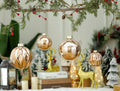 [Like New] Jumbo Mercury Rose Gold Christmas Ornaments 6" Shatterproof Set of 2 by Deal US