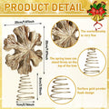Cinnvoice Snowflake Christmas Tree Topper 11" Champagne Gold Glitter by Deal US