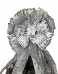 Handmade Christmas Tree Bow Topper Large Silver 27x12 Inches by Deal US