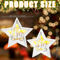 Rustic Wooden Christmas Reindeer Tree Topper Lighted Star 11x11 Inch by Deal US