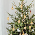 Gold Rugby Christmas Ornaments 6pc Set Round Balls Diamond Pendants by Deal US
