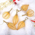 Gold Rugby Christmas Ornaments 6pc Set Round Balls Diamond Pendants by Deal US