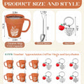 Nuogo Gardener 6 Set 11oz Ceramic Mug with Shovel Spoon Keychains by Deal US