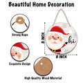 Santa Welcome Sign 8" Round Wood Hanging Plaque Christmas Decor A10 by Deal US
