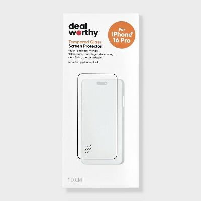 Apple iPhone 16 Pro Tempered Glass Screen Protector Clear Anti-Fingerprint by Deal US