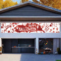 DENNSHH Happy Halloween Outdoor Banner 120x20 White Polyester Yard Sign by Deal US