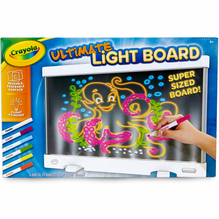 Crayola Ultimate Light Board 7-Piece Set LED Drawing & Tracing Toy by Deal US