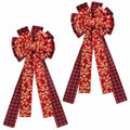 cobee 2Pcs Large Red Velvet Bow Decoration for Door Wall Fence by Deal US