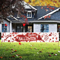 DENNSHH Happy Halloween Outdoor Banner 120x20 White Polyester Yard Sign by Deal US