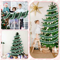 Hotop Christmas Tinsel Garland Frost Tip Metallic Streamers Green 164ft by Deal US