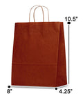 Elegant Supply Kraft Paper Gift Bags Twisted Handles Ruby Red 8x4.25x10.5 by Deal US