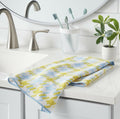 Target Set of 3 Waffle Houndstooth Hand Towels Blue Yellow 16x26 by Deal US