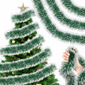 Hotop Christmas Tinsel Garland Frost Tip Metallic Streamers Green 164ft by Deal US