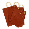 Elegant Supply Kraft Paper Gift Bags Twisted Handles Ruby Red 8x4.25x10.5 by Deal US