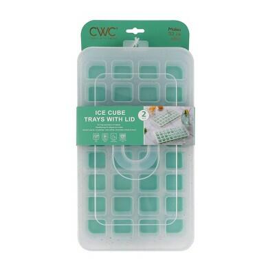 Cook With Color 2pk Jumbo Ice Cube Trays Green Silicone Flexible by Deal US