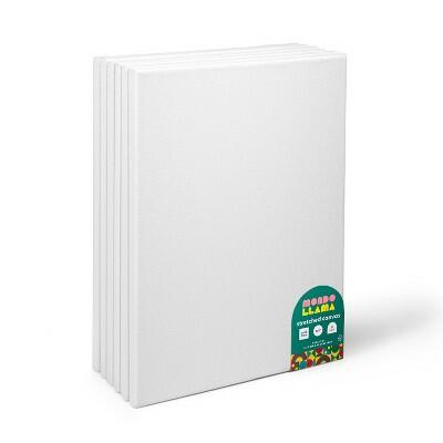 Mondo Llama 6pk Stretched Canvas 9x12 White by Deal US