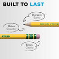 Ticonderoga Wood-Cased Pencils Unsharpened 2 HB Soft Yellow 12 Count by Deal US