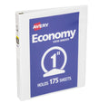 Avery Economy View 3 Ring Binder 1" Round Rings White (05760) by Deal US