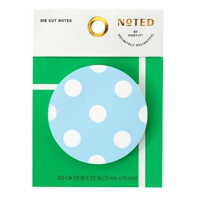 Post-it Sports Court Pickleball Sticky Notes 3x3 Round Blue 100 Sheets by Deal US