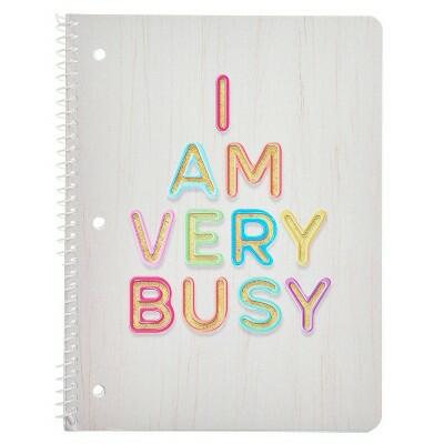 Gartner Studios Wabi Sabi I Am Very Busy Spiral Notebook School Supplies by Deal US