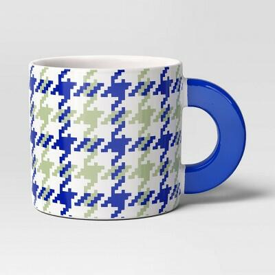 Room Essentials Stoneware 16oz Coffee Mug Cobalt Blue Green Ceramic by Deal US