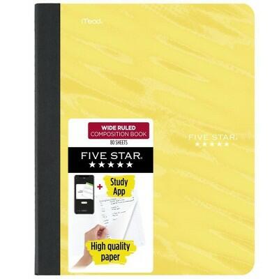 Five Star Active Comp Book Wide Ruled Yellow 80ct by Deal US