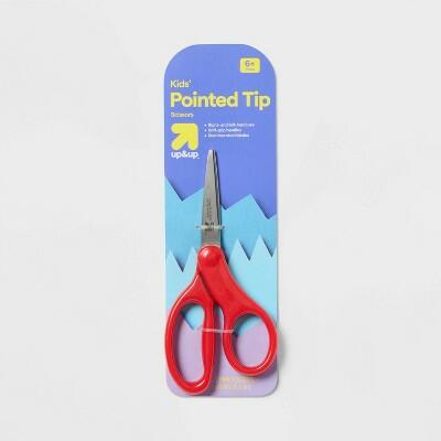 Up&up Kids 6" Pointed Tip Scissors Multicolor ABS Steel School Tool by Deal US