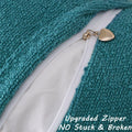 FUTEI Teal Blue Throw Pillow Covers 16x16 Inch Pack of 2 Cozy Boucle by Deal US