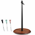 WLDDFF Black Stainless Steel Paper Towel Holder Countertop Weighted Stand by Deal US