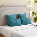 FUTEI Teal Blue Throw Pillow Covers 16x16 Inch Pack of 2 Cozy Boucle by Deal US