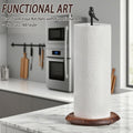 WLDDFF Black Stainless Steel Paper Towel Holder Countertop Weighted Stand by Deal US