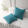 FUTEI Teal Blue Throw Pillow Covers 16x16 Inch Pack of 2 Cozy Boucle by Deal US