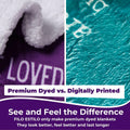 FILO ESTILO Love You Mom Sherpa Throw Blanket 60x50 Purple Violet by Deal US