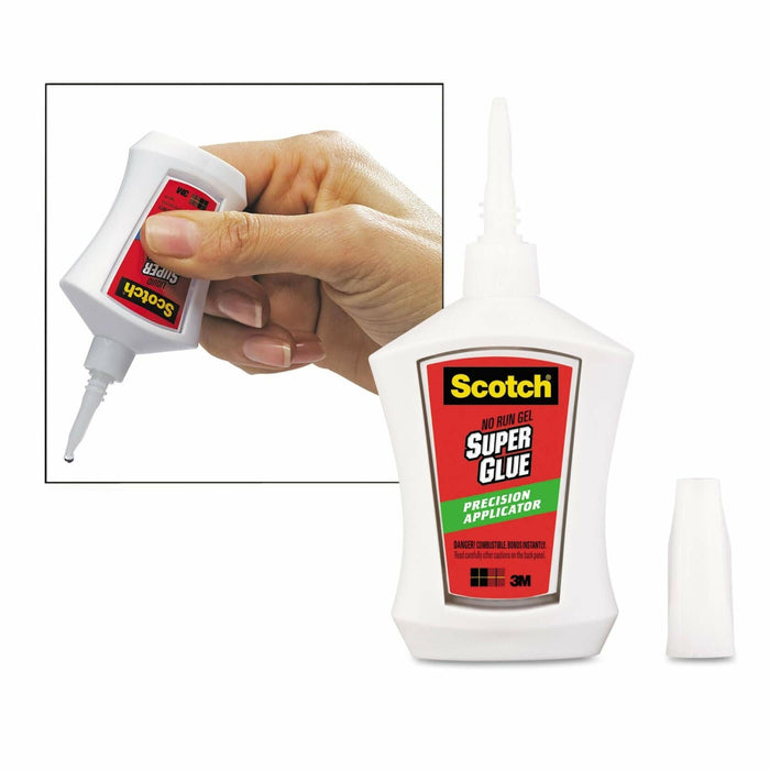 Super Glue Gel with Precision Applicator .14oz White/Clear 1 Carton by Deal US