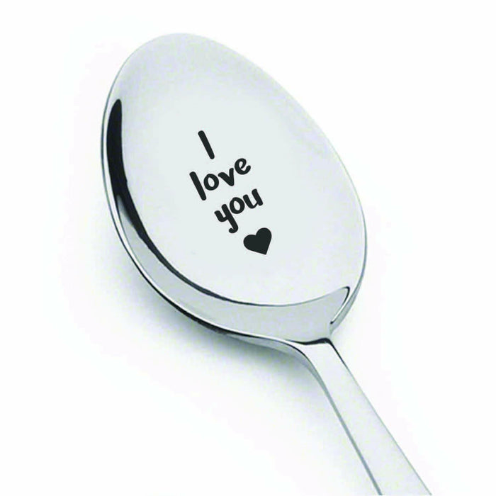 Boston Creative Co. Owl Always Love You Engraved Coffee Spoon Silver by Deal US