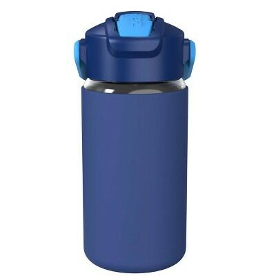 [Like New] Zak Designs 16oz Polypropylene Bottle with Silicone Sleeve Dark Blue by Deal US
